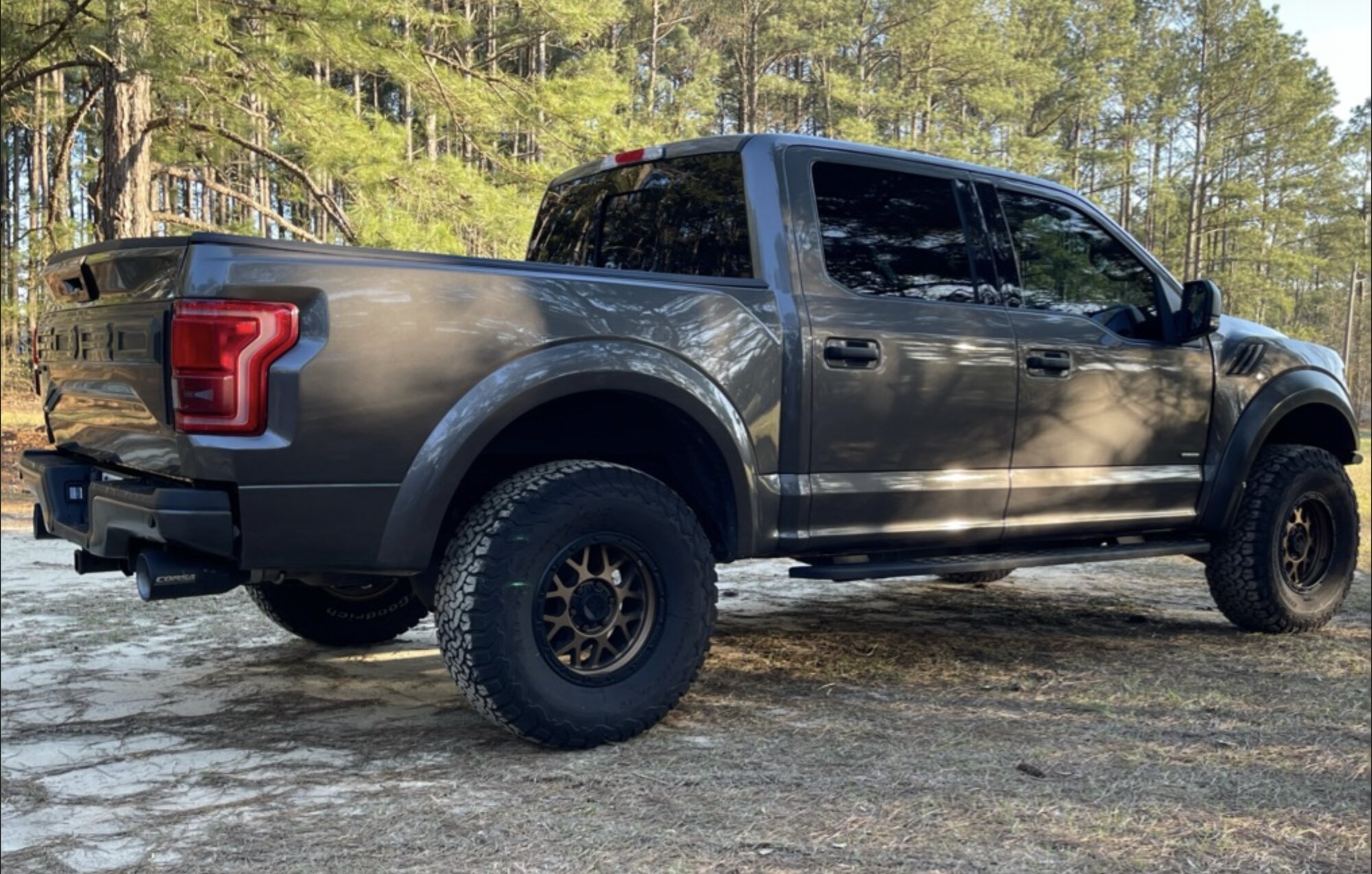 Finished — rear three-quarter, replacement bed